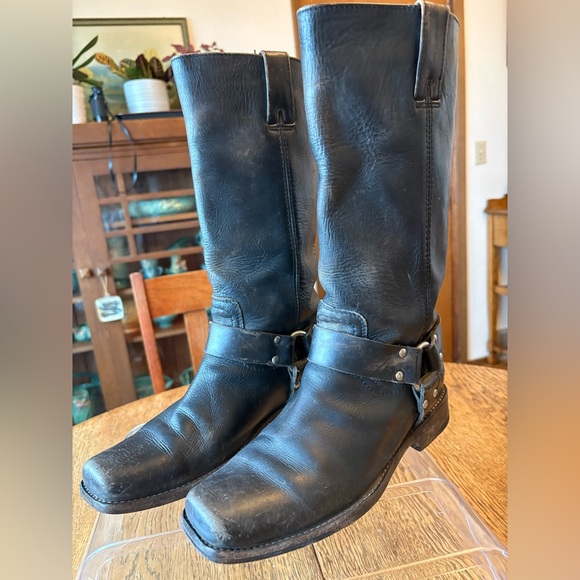 Frye Shoes - Great Boots!!! Style Number 77449 Black Leather Harness Size 7.5 Women’s